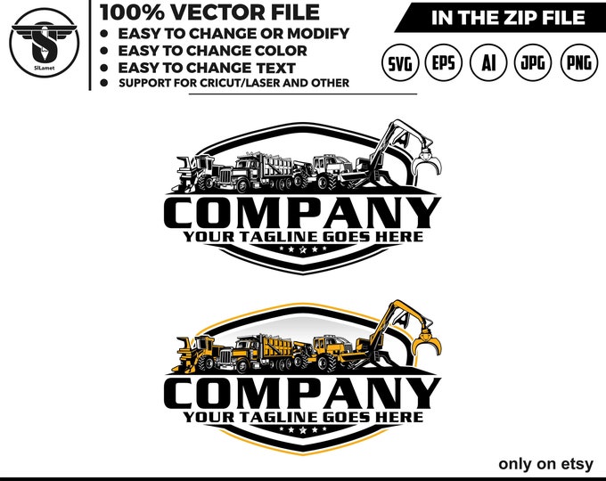 logging equipment logo - heavy logging equipment logo - Logging Machines logo
