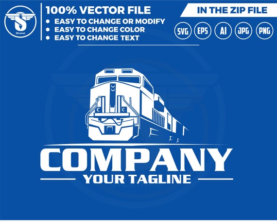 usa train logo template - passenger train logo - train logo