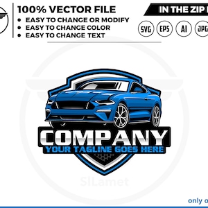 2018 Ford Mustang GT Logo: Automotive SVG Template (Digital Download)