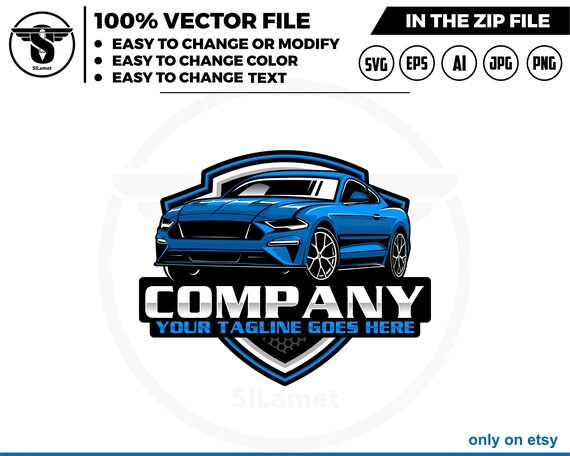 sport car logo, automotive logo, luxury car logo, car logo svg, automotive svg , 2018 Ford Mustang GT , car logo template, car dealer logo