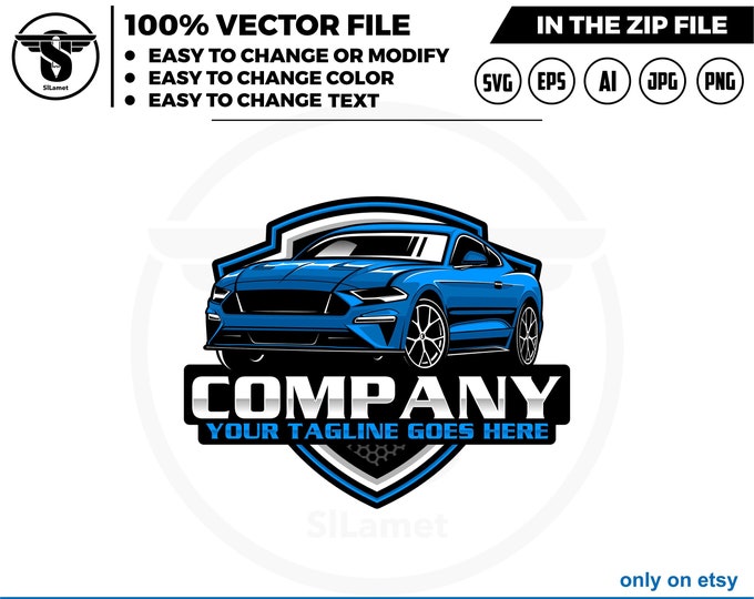 sport car logo, automotive logo, luxury car logo, car logo svg, automotive svg , 2018 Ford Mustang GT , car logo template, car dealer logo