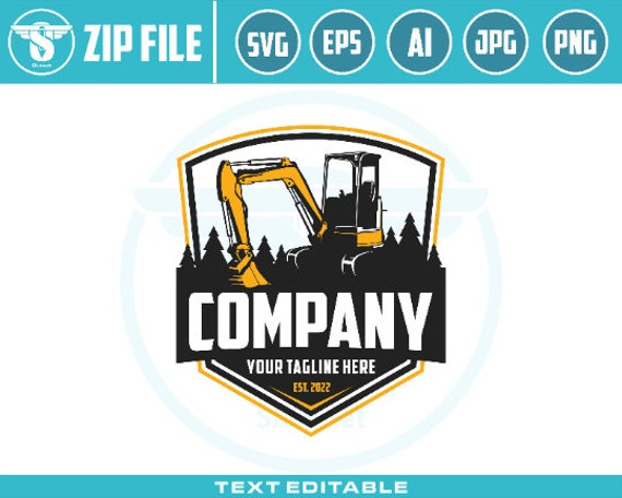 mini excavator LOGO, mini excavator, excavator svg, excavator silhouette, digger svg, construction svg, heavy equipment logo , digging