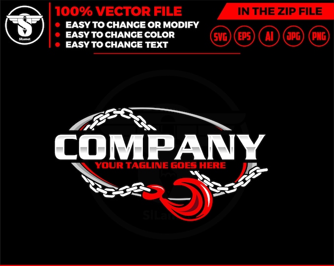 Towing logo, towing truck logo silhouette, towing logo template, towing chain svg, tow truck 18 wheeler, tow truck logo, towing service