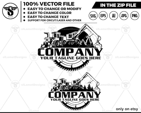 logging equipment logo - heavy logging equipment logo - Logging Machines logo - logging equipment cricut - logging equipment svg