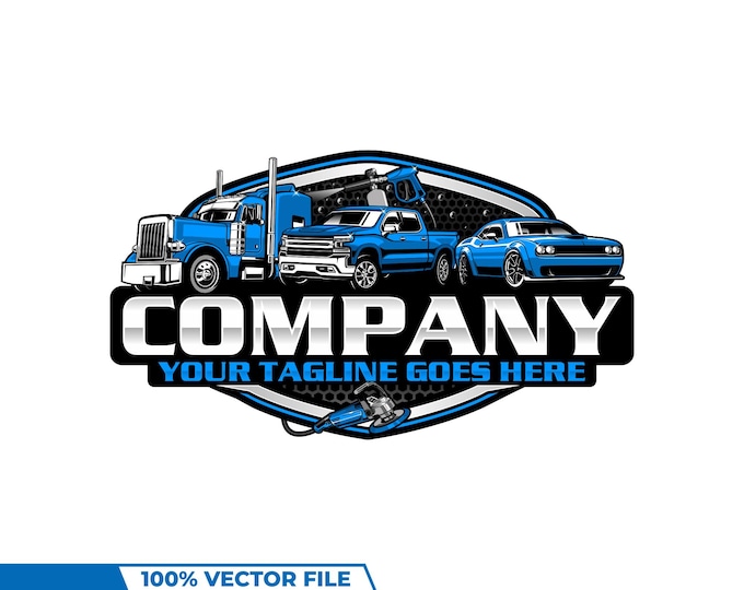 Vehicle Wash Logo: Fully Editable, Auto Detailing, Car Cleaning Vector Design