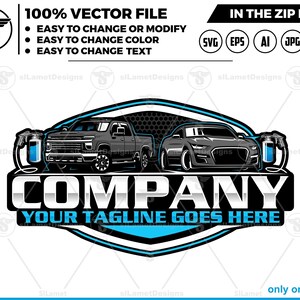 Car Detailing Logo: Auto Paint Shop Design (Digital Download)
