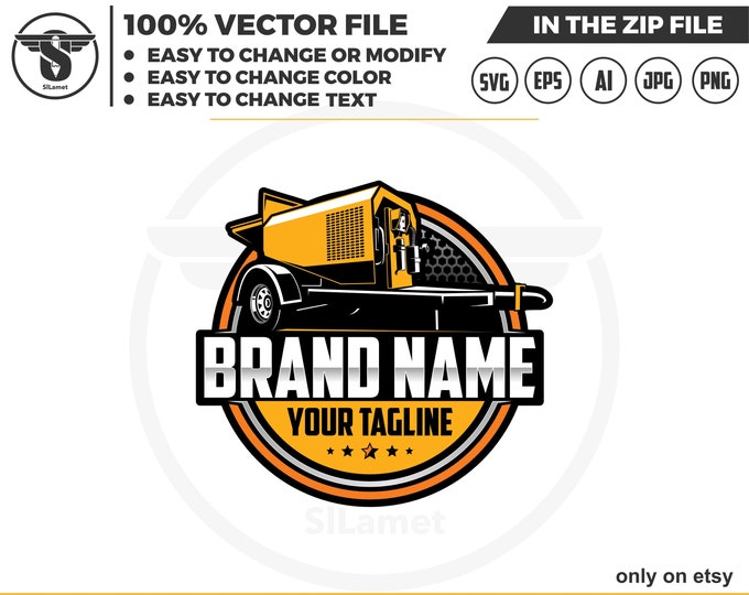Concrete pump logo - pumping logo - pumping svg