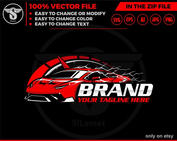 race car logo , fast car logo,  speed car logo,  spedometer car logo , automotive logo