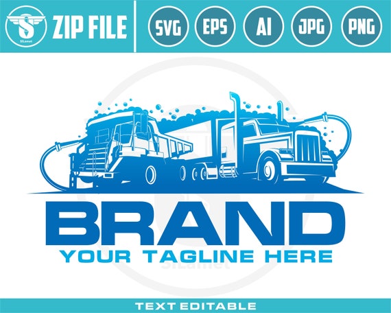 truck triler wash logo svg, semi truck wash logo, svg truck wash logo svg, truck cleaning logo, truck cleaning services logo, auto wash logo
