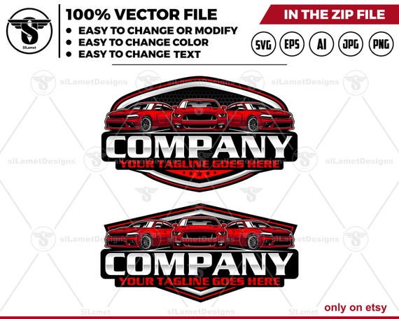 sport car logo - automotive logo - luxury car logo - muscle car logo - car repair garage logo