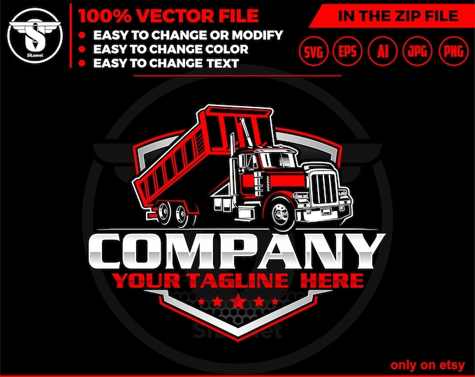 Dump Truck logo, Truck logo Svg, american dump truck logo, trucking logo, industry, heavy, machinery, industrial, equipment, construction