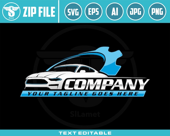 car repair logo template, car repair svg , auto fix logo, auto repair logo, car service logo, gear car logo, automotive logo mustang