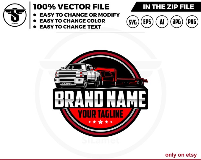 hotshot services logo - hotshot logo - pickup flatbed trailer logo - pickup and flatbed trailer logo, 2015 Chevrolet 3500HD Duramax dually