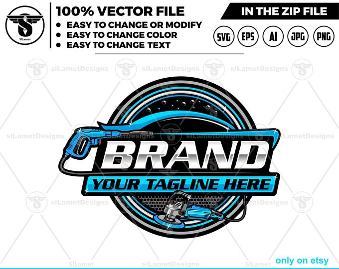 auto detailing - car logo template - Car Detailing Services logo - car wash logo template - car clean logo - auto detailing logo SVG - auto