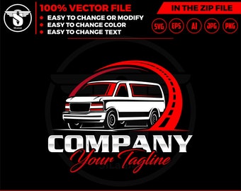 Delivery Van Logo: Commercial Vehicle Graphics (Digital Download)