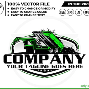 dump roll off trailer logo - dump trailer logo, dump trailer rental logo, gooseneck dump trailer logo , Dumpster Logo , dump rental logo