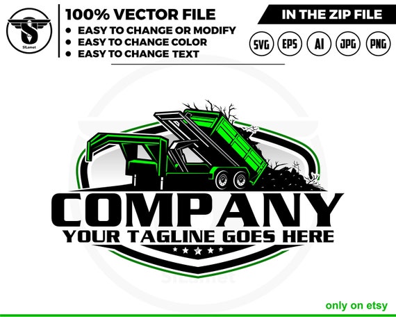 dump roll off trailer logo - dump trailer logo, dump trailer rental logo, gooseneck dump trailer logo , Dumpster Logo , dump rental logo