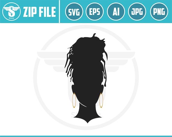 dreadlocks woman svg, dreadlocks woman silhouette, african woman svg, dreadlocks hairstyle svg, dreadlocks svg, beauty woman svg