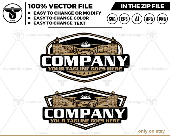 hardscaping fire pit logo - hardscaping logo - hardscaping service logo