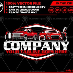Car Painting Logo: Auto Body Shop Design (Digital Download)
