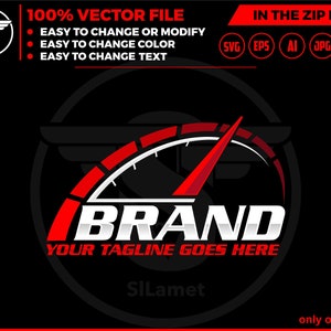 Logo de voiture de course : design automobile pour compteur de vitesse (téléchargement numérique)