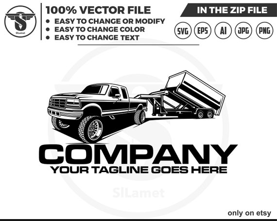 pickup dump trailer, Bumper Pull Dump Trailer logo, dump trailer logo