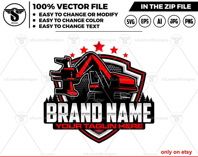 Timber Pro Machine logo -logging - equipment logging- logging equipment logo - heavy logging equipment logo