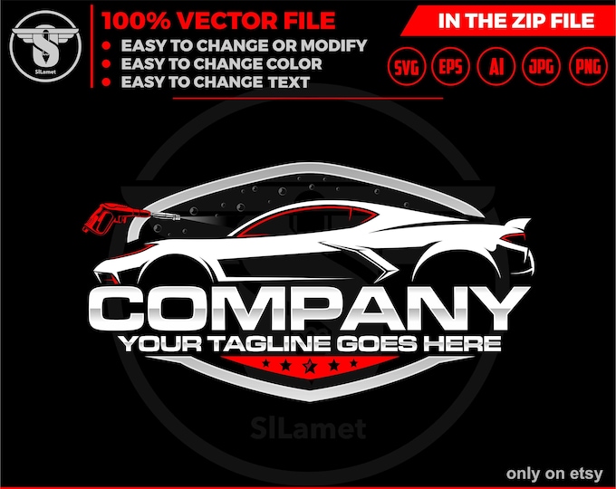 uxury cars wash - auto detailing - sport car detailing logo template - Car Detailing Services logo - car wash logo template