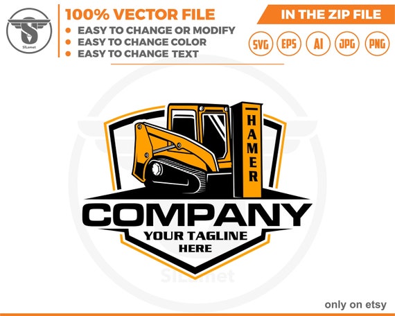 Skid Steer Drop Hammer logo - skid steer hammer logo