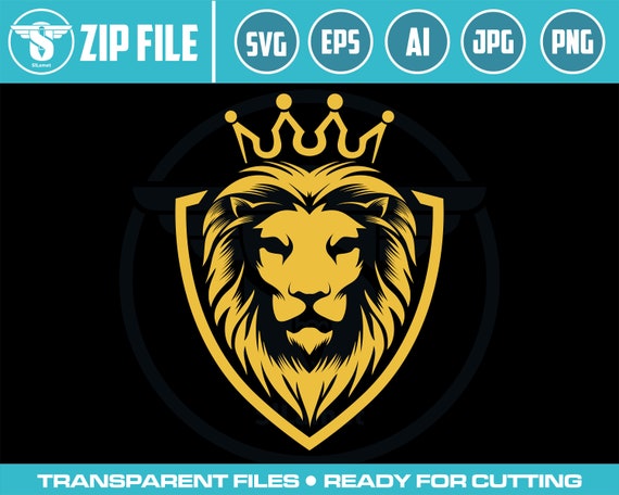 Lion king, Lion svg,Lion head svg, Lion gold, Instant Download,SVG, PNG, EPS, dxf, jpg digital download Image Cut File for Cricut Silhouette
