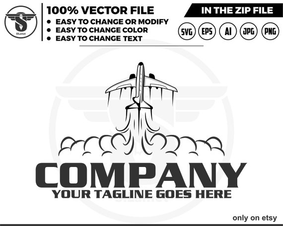 airplanes logo - aircraft logo - Light aircraft logo - private jet logo - small planes logo