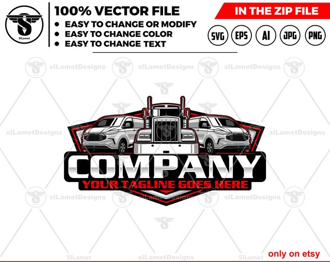 delivery transport logo - delivery trucking logo, TruckingLogo ,  logistics trucking, delivery van logo - transportation, logistics