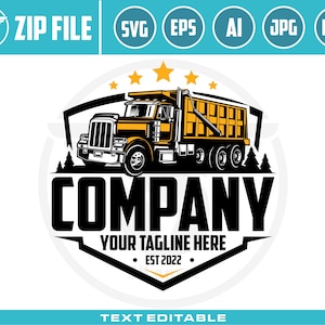 Dump Truck logo, Truck logo Svg, american dump truck logo, trucking logo, industry, heavy, machinery, industrial, equipment, construction