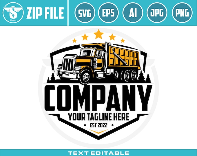Dump Truck logo, Truck logo Svg, american dump truck logo, trucking logo, industry, heavy, machinery, industrial, equipment, construction