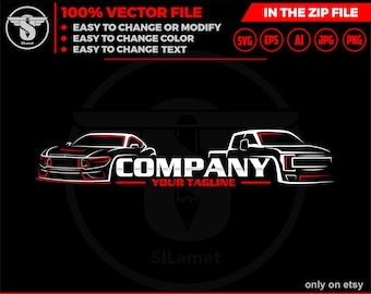 Automotive Logo Template: Sport & Luxury Car SVG (Digital Download)