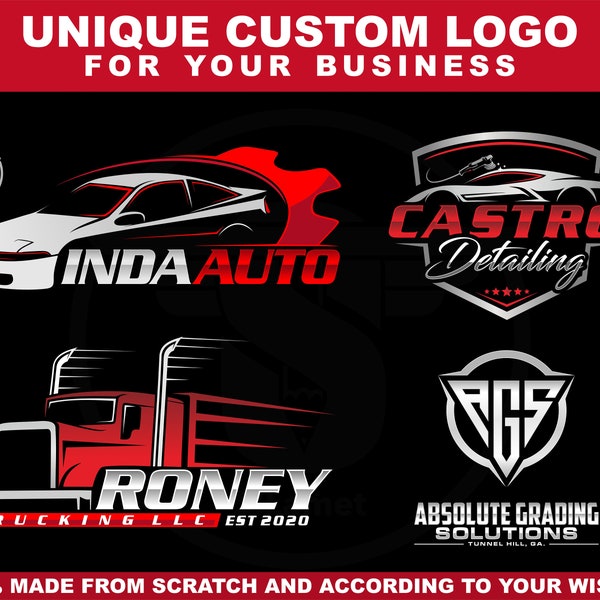 I will make a unique custom logo - custom logo - automotive custom logo