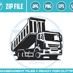 tipper truck logo - Flat nose dump truck logo - Dump Truck logo - tip truck : Construction Clipart, Truck Silhouette (Digital Download)