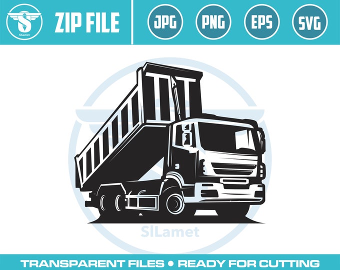 Dump Truck Svg, dump truck silhouette, Dump Truck vector, Dump truck transparent, Trucks Svg, Construction Clipart, Cricut Construction,