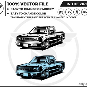 Nissan 720 Truck SVG: Classic Pickup Vector Graphics (Digital Download)