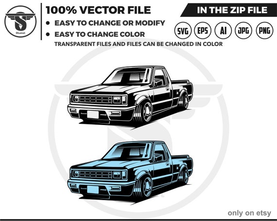 Nissan truck custom svg - Nissan truck classic svg - Nissan 720 svg - pickup truck, , pickup truck tshirt, silhouette SVG Vector Cricut