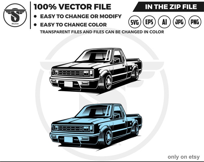 Nissan truck custom svg - Nissan truck classic svg - Nissan 720 svg - pickup truck, , pickup truck tshirt, silhouette SVG Vector Cricut