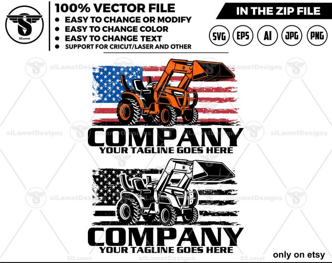 america tractor loader logo - tractor backhoe attachment - Tractor kubota logo - farm logo - kubota Tractor logo - america farm logo