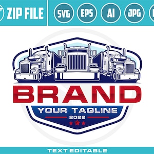 trucking svg, Trucking Company Logo, Moving Truck, Semi Truck, Trucking Brand, Truck Door Logo, Trucker Logo, trucking and road logo svg