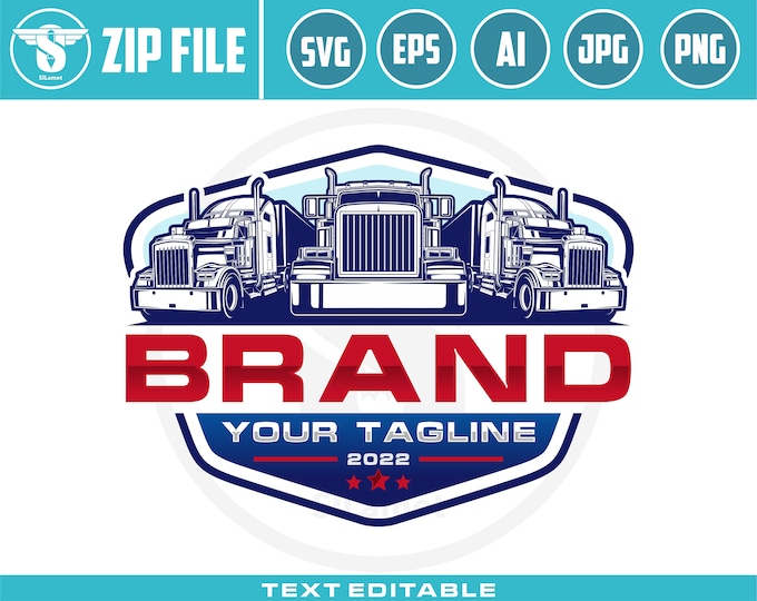 trucking svg, Trucking Company Logo, Moving Truck, Semi Truck, Trucking Brand, Truck Door Logo, Trucker Logo, trucking and road logo svg