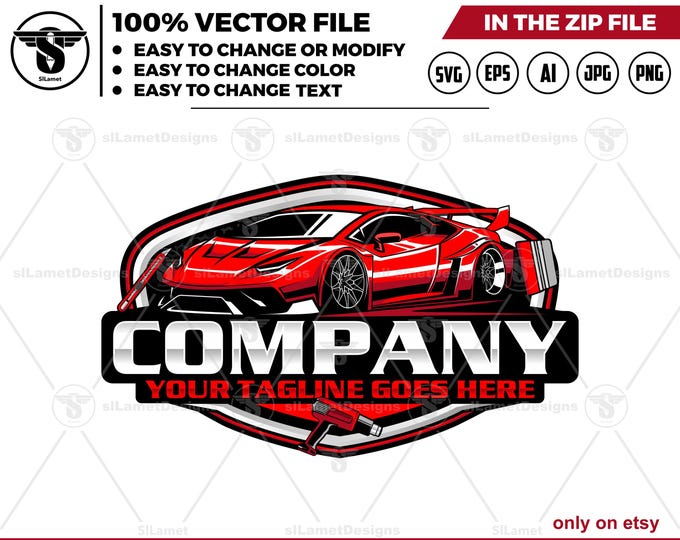 Car Wrap Logo - Vehicle Wrap Logo - Auto Wrap Business Design - Custom Vinyl Wrap logo- Car Styling Service logo