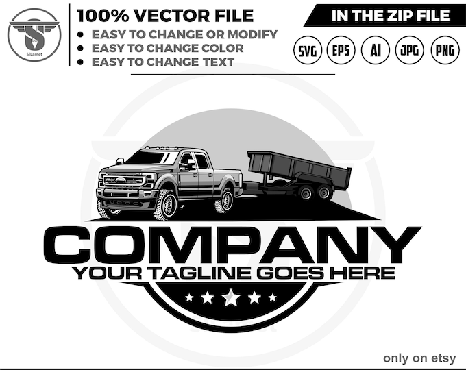 pickup dump trailer , dump trailer logo, pickup svg,trailer logo,trailer towing, logo,towing Company, Logo pickup, pickup ,  flatbed trailer
