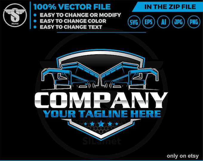 dump trailer logo, dump trailer rental logo, truck pickup logo svg, Dumpster Logo , dump rental logo