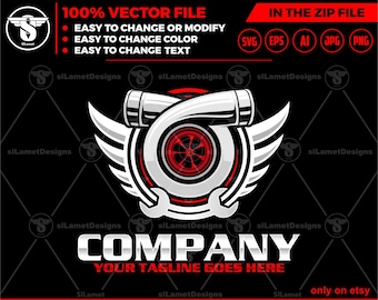 Turbo Logo SVG: Engine Car Automotive Design (Digital Download)