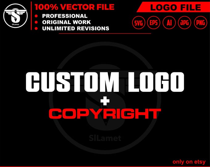 custom logo + copyright