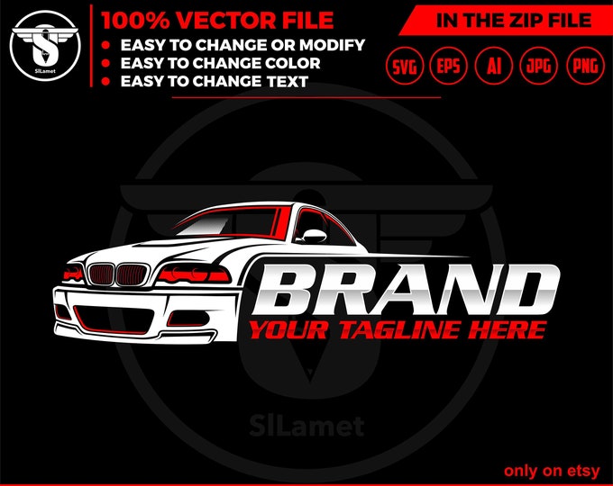 bmw sport car logo, e46 m3, automotive logo, luxury car logo, car logo svg, automotive svg , car logo template , car logo, car dealer logo